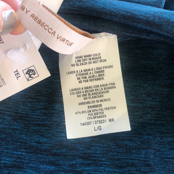 Becca by Rebecca Virtue American Fit Green Side Tab Swim Bottom - Large - Picture 8 of 8